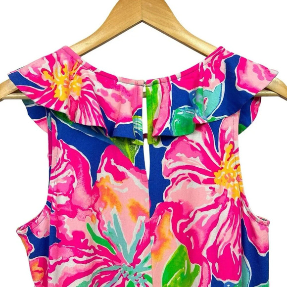 Lilly Pulitzer Esmeralda Dress Beckon Blue Jungle Utopia Size Large NWT $168 - Picture 5 of 12